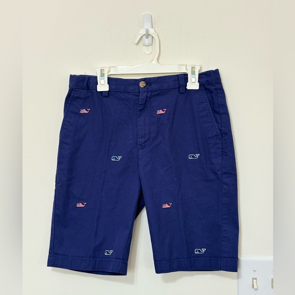 Vineyard Vines Boys‎ Blue Embroidered Shorts Patriotic